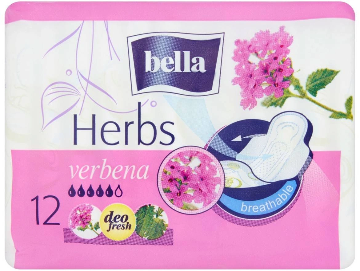 Podpaski Bella Herbs z werbeną 12 SZT