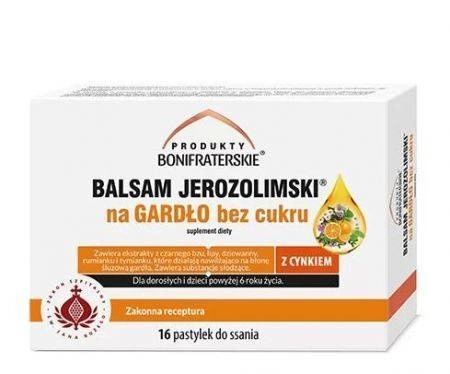 Bonifrates balsam jerozolimski na gardło bez cukru 16 tabletek