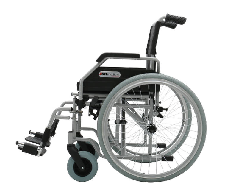ARmedical Wózek inwalidzki stalowy OPTIMUM AR-400 srebrny rozm.48