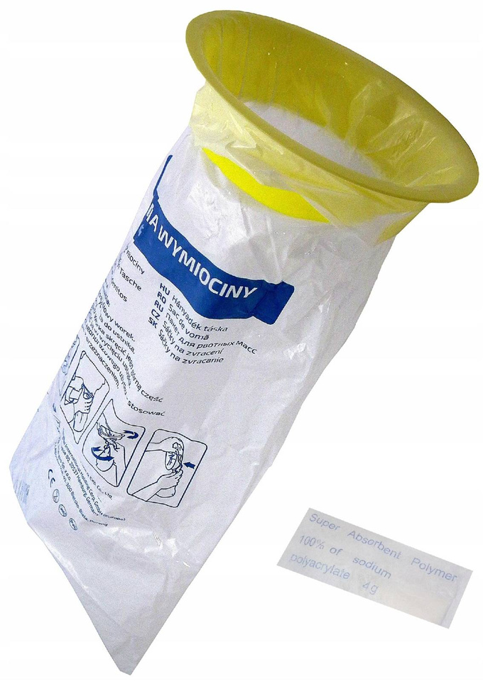 Worek na wymioty z absorbentem